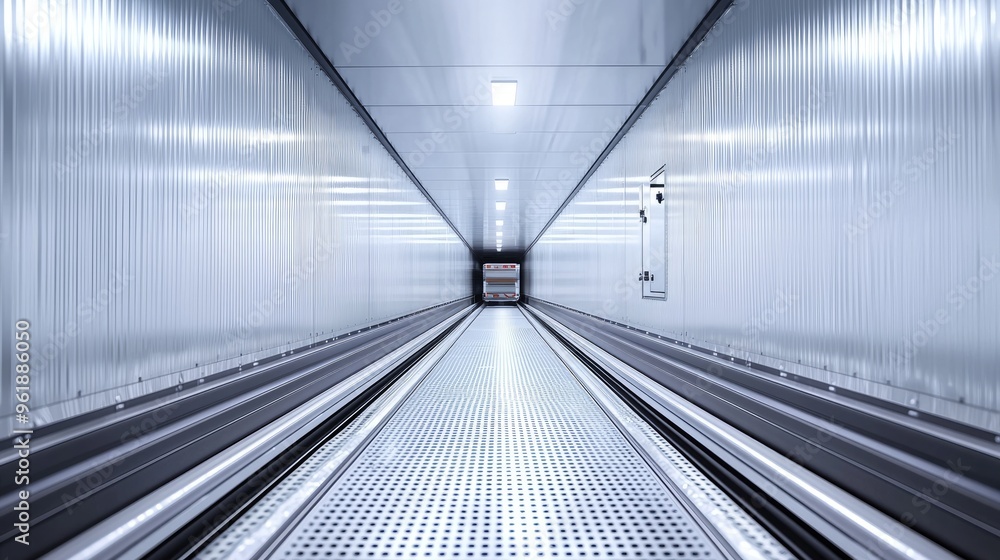 White delivery truck reversing in loading dock at night White delivery truck reversing in loading dock at night