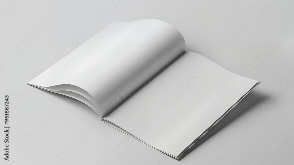 Blank brochure A4 white mockup Blank brochure A4 white mockup