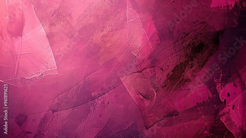 Asymmetrical shapes in fuchsia and taupe with intricate textures on a Neo-Expressionism background photo