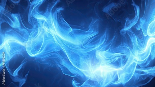 Blue flames background. Abstract background blue white flames cartoon anime