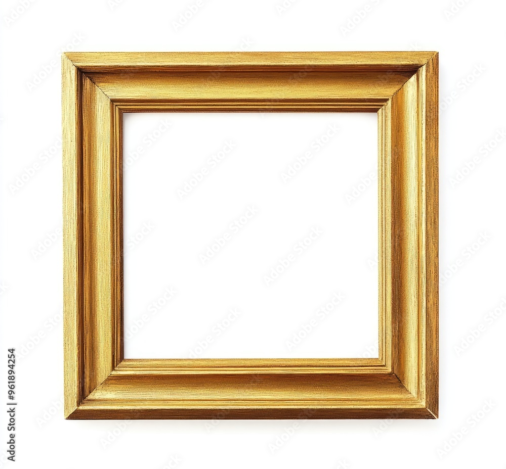 Golden Picture Frame Mockup - Empty Frame Template Golden Picture Frame Mockup - Empty Frame Template