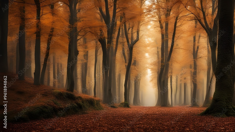 Obraz premium forest with autumn