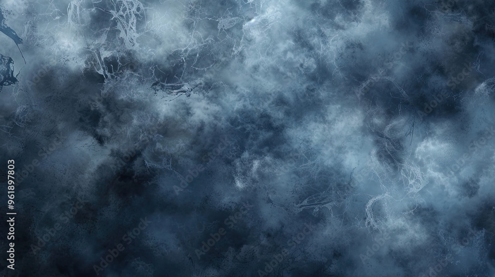 Gothic wallpaper with gray clouds swirling mist and subtle blue glow Gothic wallpaper with gray clouds swirling mist and subtle blue glow