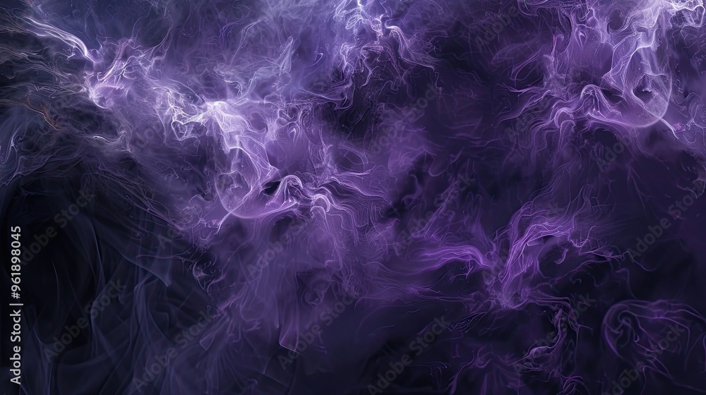 Fototapeta premium Gothic backdrop with granite texture swirling mist and glowing purple details