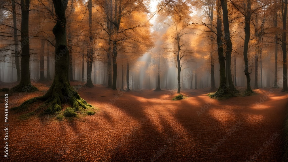 Fototapeta premium forest with autumn