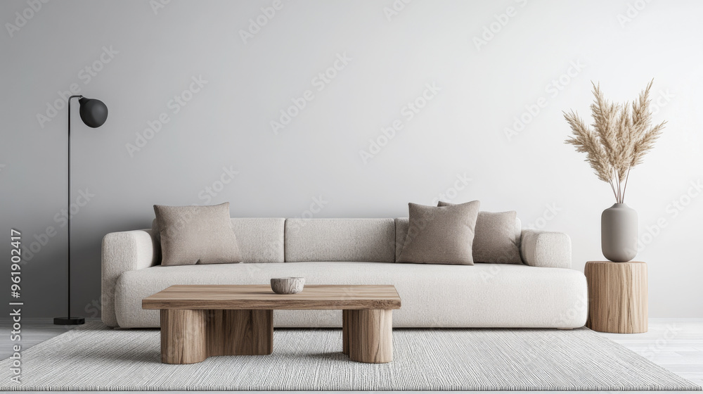 Minimalist living room interiors with elegant furniture and copyspace.Residential interior design composition Minimalist living room interiors with elegant furniture and copyspace.Residential interior design composition