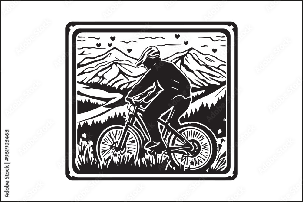 ountain Biker Silhouette: Riding the Peaks ountain Biker Silhouette: Riding the Peaks