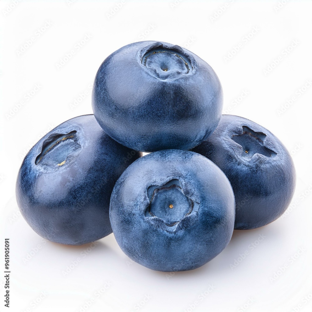Obraz premium several Blueberries isolated on white background