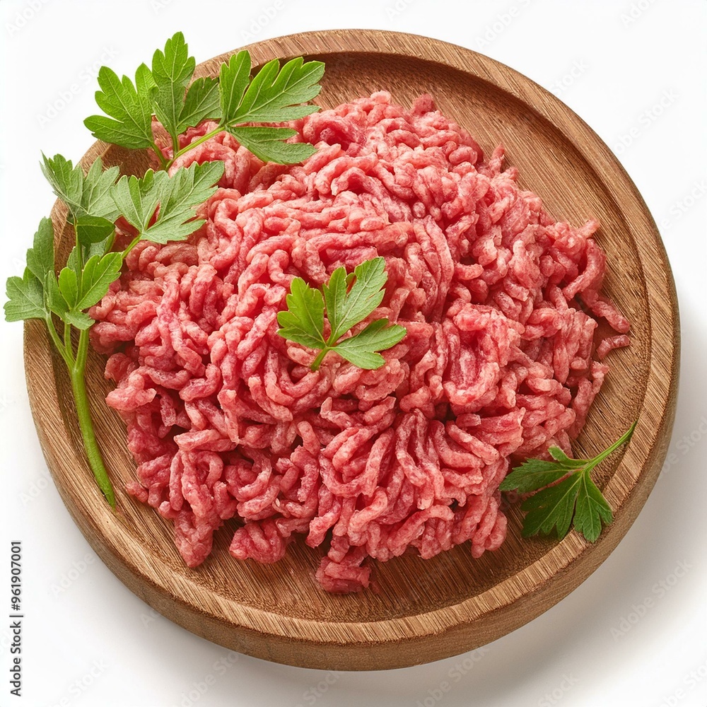 minced meat, isolated on white background minced meat, isolated on white background