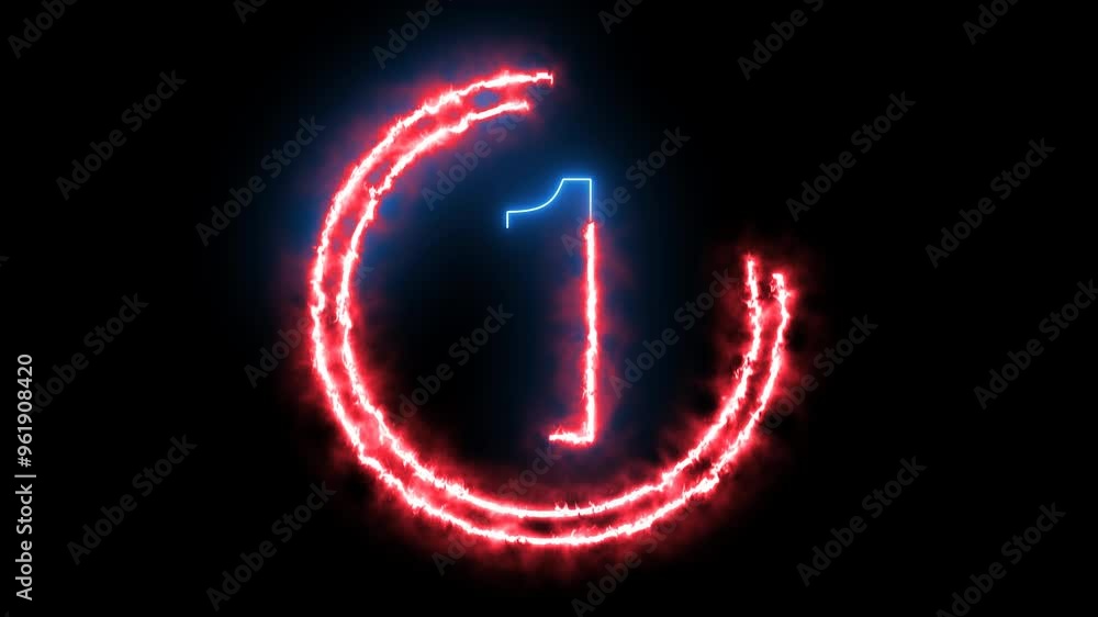 5 countdown timer animation on black screen with circle Fire effect , 4k footage video . 5 countdown timer animation on black screen with circle Fire effect , 4k footage video .