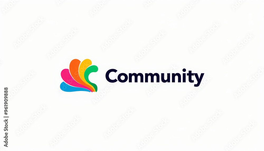 Community Logo with Colorful Abstract Design Community Logo with Colorful Abstract Design