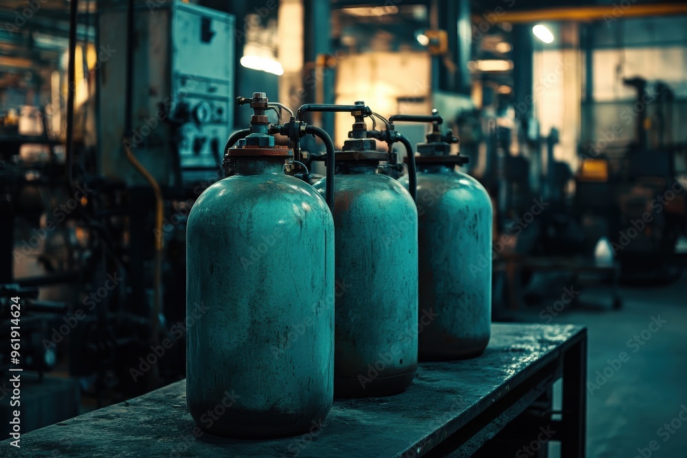 Oxygen tank in factory is damaged Oxygen tank in factory is damaged