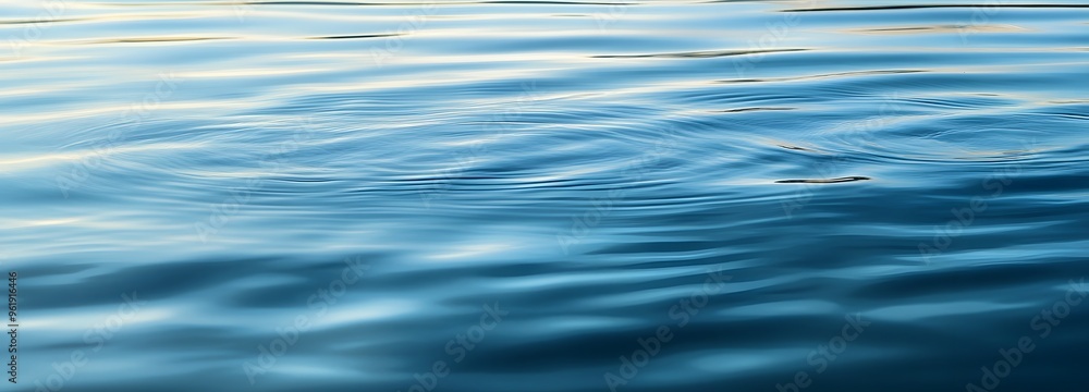 Naklejka premium 96. Glassy lake surface with gentle ripples and smooth texture