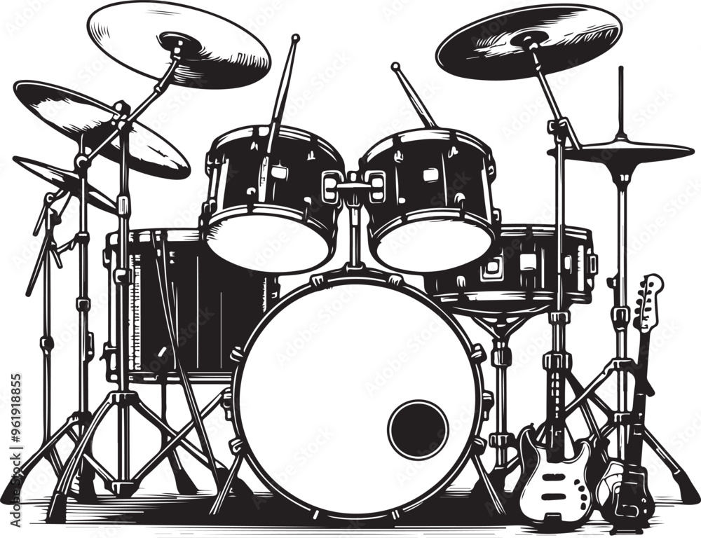 musical instruments vector art,graphics musical instruments icon set,vintage illustration musical instruments clipart,vector musical instruments flat style artwork design