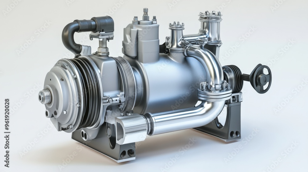 Car Water Pump. Metallic Spare Part for Engine in Transportation Industry Car Water Pump. Metallic Spare Part for Engine in Transportation Industry