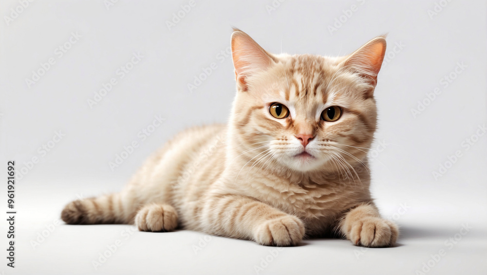 cat on white background cat on white background