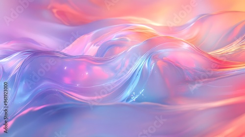 Vibrant multicolored abstract background, fluid gradient waves, iridescent pastel hues, soft blended transitions, ethereal atmosphere smooth flowing curves.