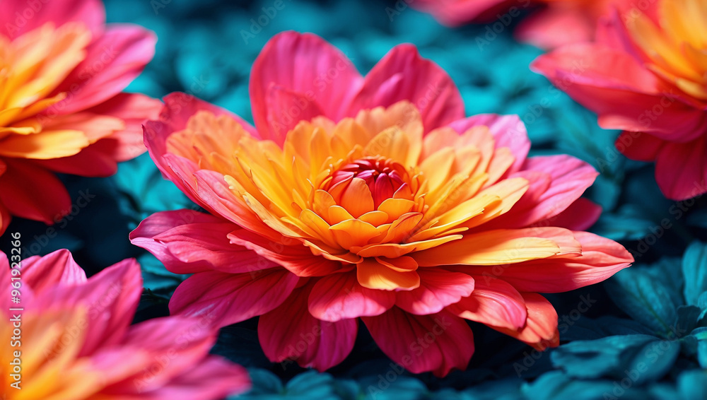 Macro Close-Up of Vibrant Flower Macro Close-Up of Vibrant Flower