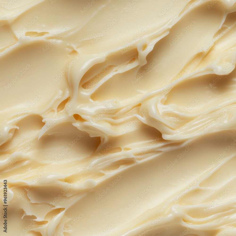 A white mousse texture, yogurt cream in the background, sour cream flowing into a liquid fluid. A macro liquid white wave of sour cream. A white mousse texture, yogurt cream in the background, sour cream flowing into a liquid fluid. A macro liquid white wave of sour cream.