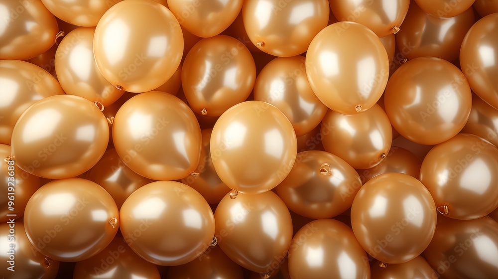 Gold Balloons Seamless Texture Pattern. Gold Balloons Seamless Texture Pattern.