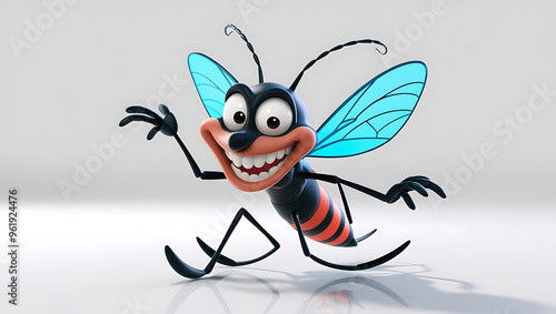 funny 3D mosquito character