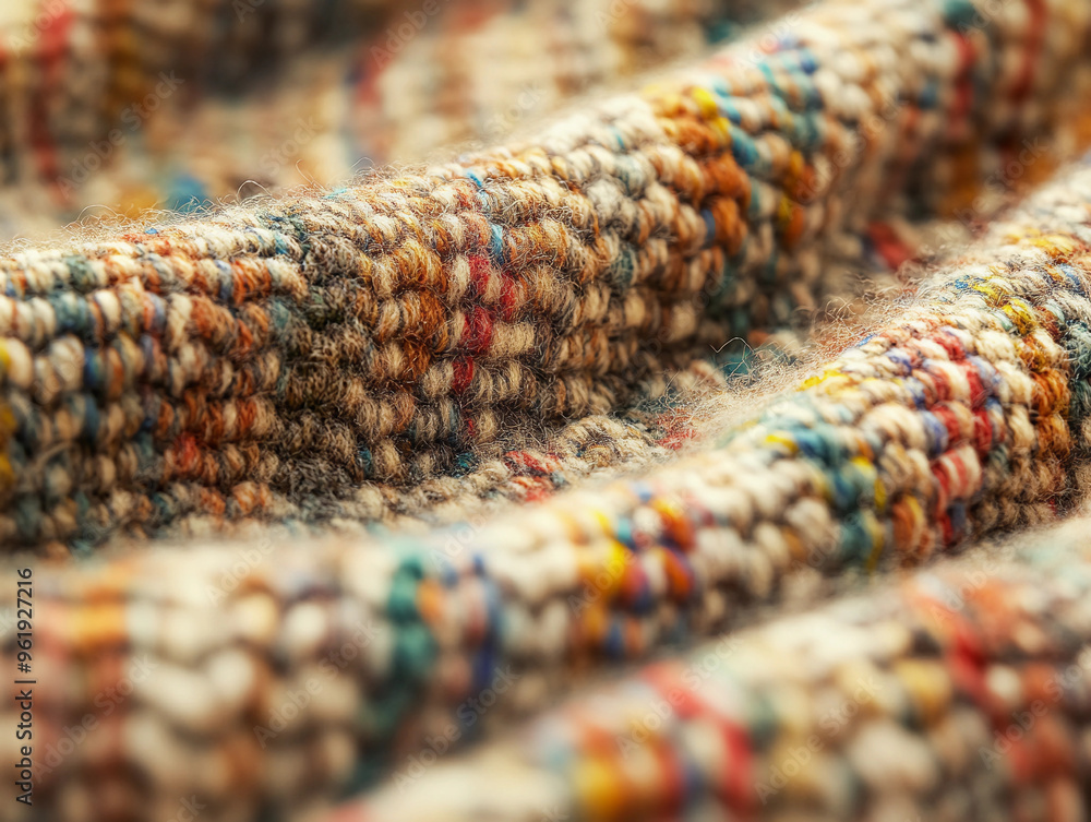 tweed fabric, rough woolen texture with small colorful flecks, intricate woven pattern tweed fabric, rough woolen texture with small colorful flecks, intricate woven pattern
