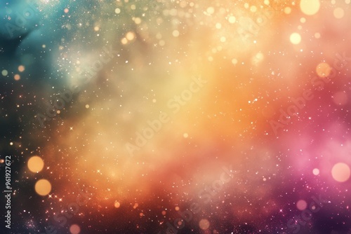 Abstract Background with Glittering Lights and Blurry Colors