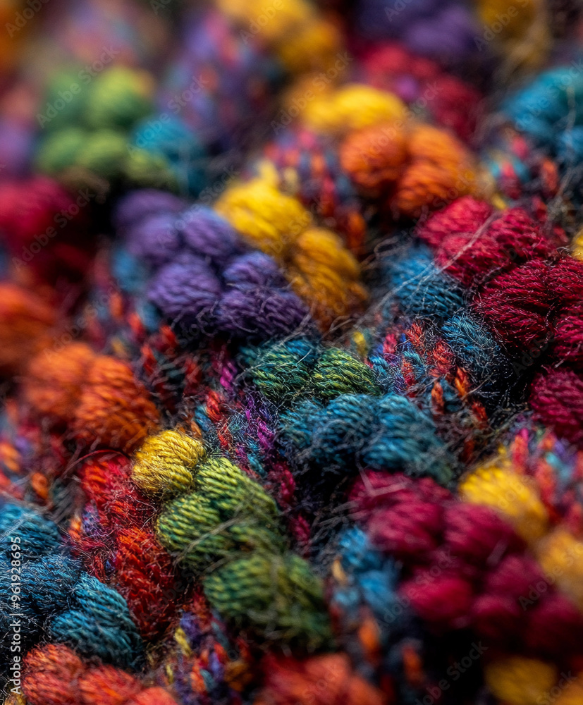 tweed's woven structure, colorful wool fibers intertwined, rough and textured surface tweed's woven structure, colorful wool fibers intertwined, rough and textured surface