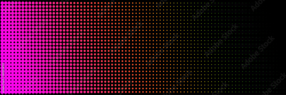 Horizontal halftone background with neon gradient. Grunge wallpaper with dots, neon fade to create a comic style design, retro collage. Horizontal halftone background with neon gradient. Grunge wallpaper with dots, neon fade to create a comic style design, retro collage.