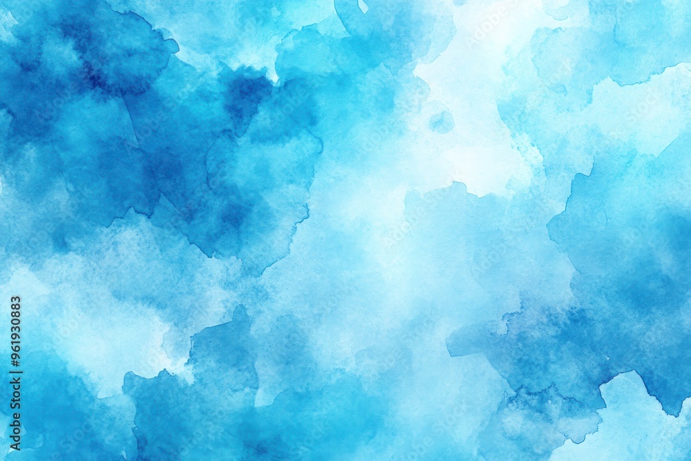 Abstract Watercolor Background with Blue and White Hues Abstract Watercolor Background with Blue and White Hues