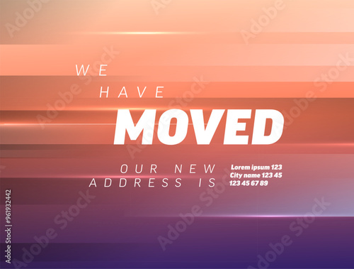 We are moving from one address to another address - minimalistic we have moved flyer template with place for new company office shop location address