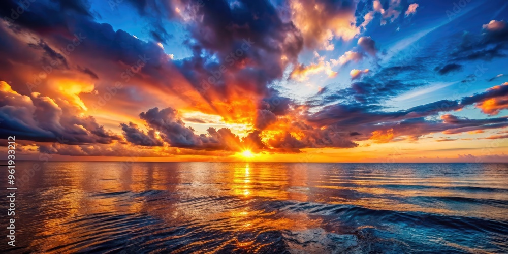 Dramatic sunset over the sea with beautiful sky and clouds , sunset, sea, ocean, dramatic, sky, clouds, nature, colorful Dramatic sunset over the sea with beautiful sky and clouds , sunset, sea, ocean, dramatic, sky, clouds, nature, colorful