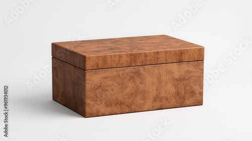 Wallpaper Mural Elegant wooden box with a rich texture, perfect for storage or as a decorative piece in any home. Torontodigital.ca