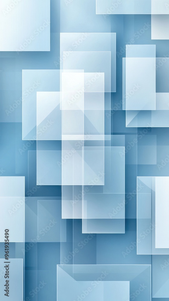 Abstract Blue and White Geometric Pattern with Overlapping Squares Abstract Blue and White Geometric Pattern with Overlapping Squares