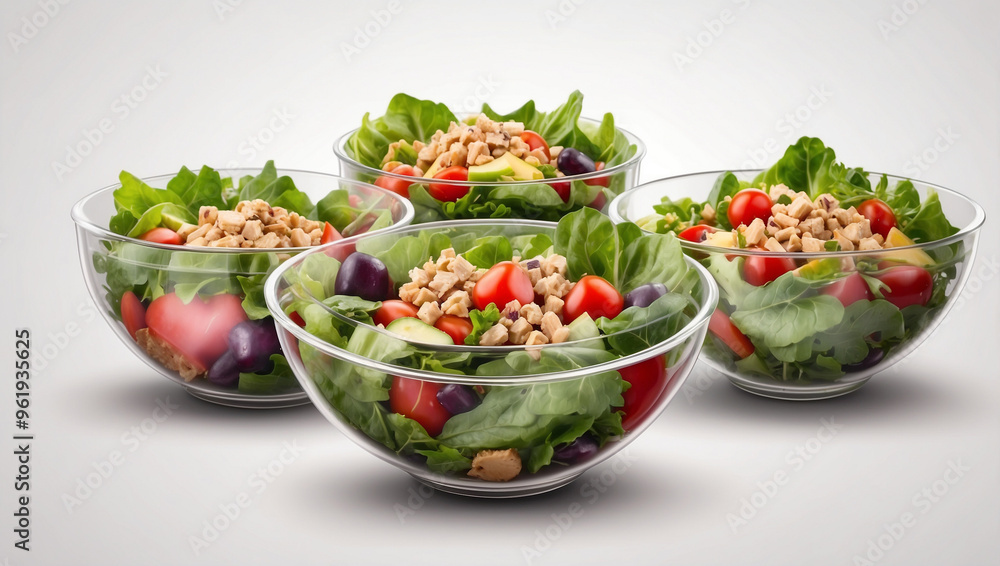 Set of Three Yummy Salad Bowls Set of Three Yummy Salad Bowls