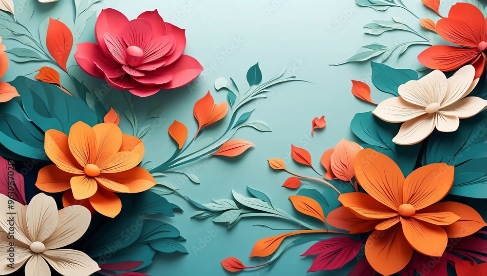 Abstract Floral Organic Wallpaper Background Abstract Floral Organic Wallpaper Background