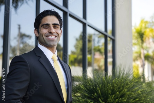 Wallpaper Mural A man in a suit and tie is smiling and posing for a photo Torontodigital.ca