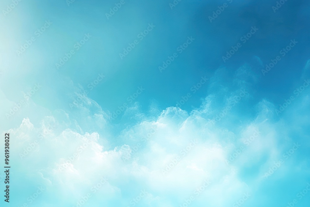 Blue Sky with White Clouds and Soft Lighting Blue Sky with White Clouds and Soft Lighting