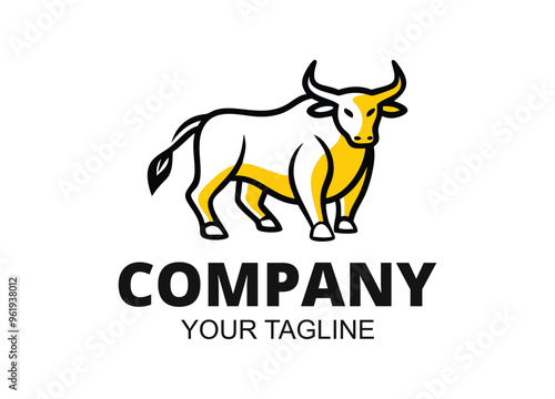 Colorful Bull logo template