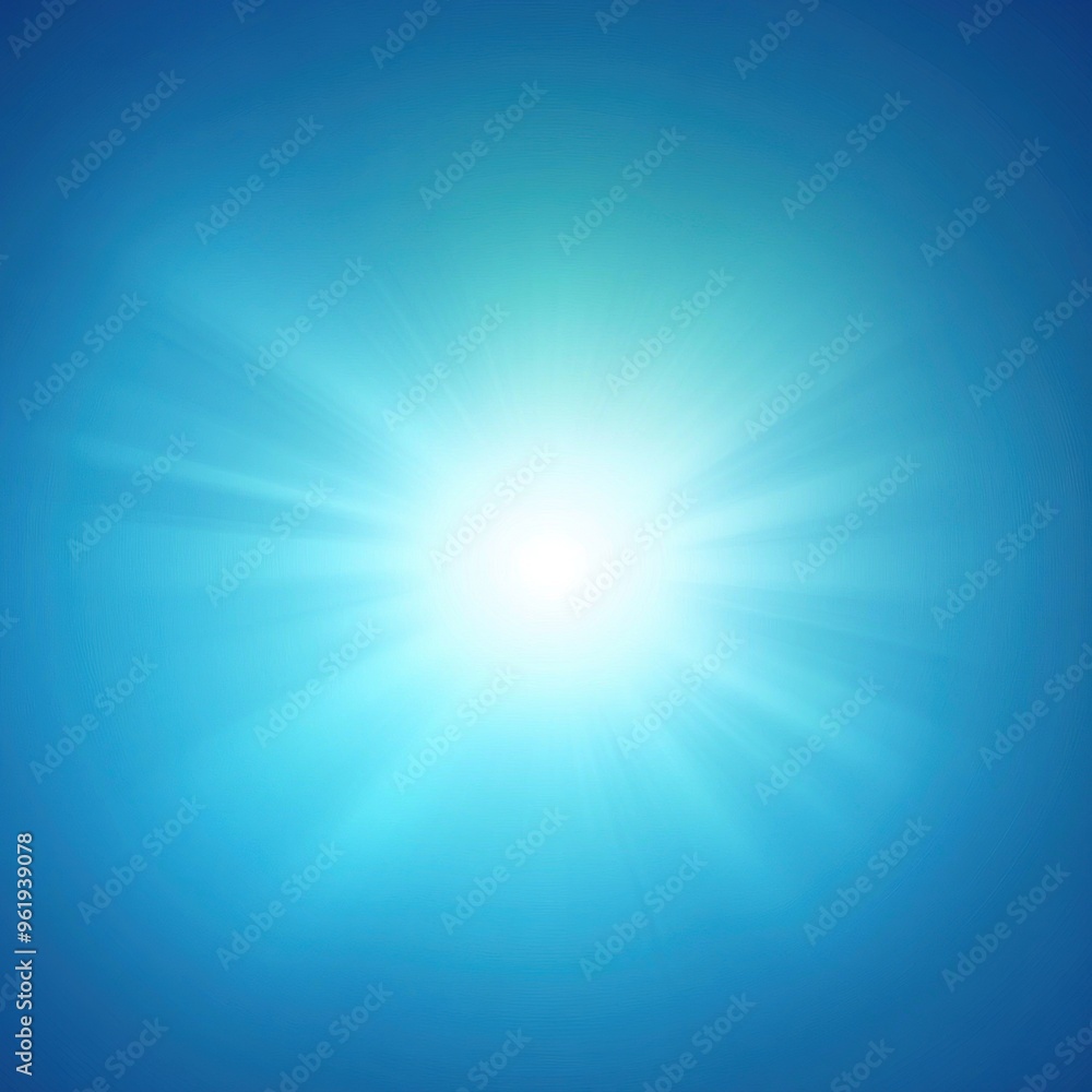 A Bright White Light Radiating Through a Blue Sky A Bright White Light Radiating Through a Blue Sky
