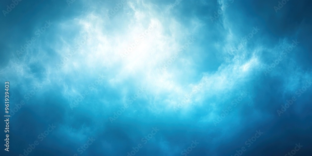 Blue Sky with White Clouds and Bright Light Blue Sky with White Clouds and Bright Light
