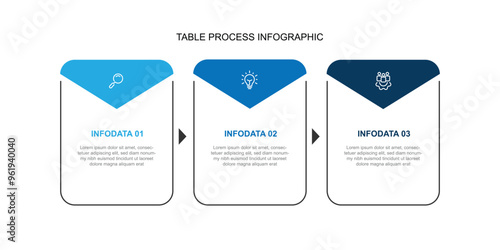 Design template infographic vector element with icons can be used for workflow, business information, presentation data, and web graphic design 