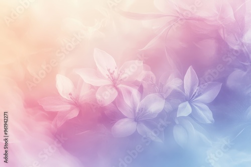 Delicate White Flowers with Pastel Background