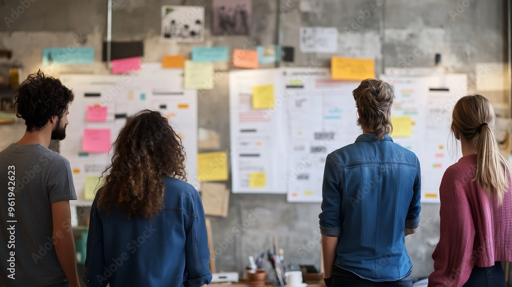 Obraz premium Team Collaborating on Project Brainstorming Session