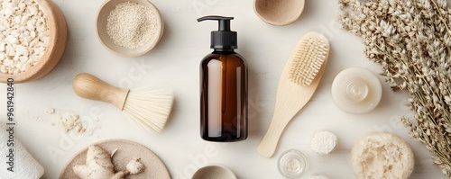 Vegan Skincare Flatlay with...