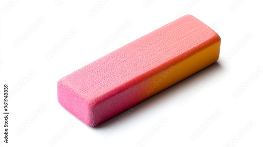 Pink and Yellow Eraser.