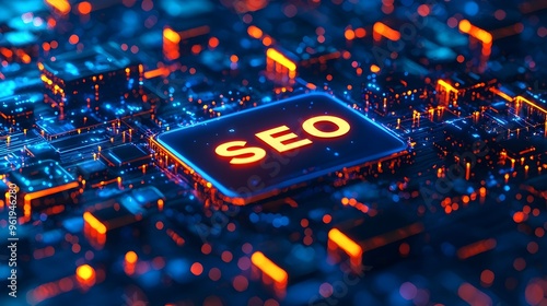 SEO Digital Connections and Business Strategy 3D