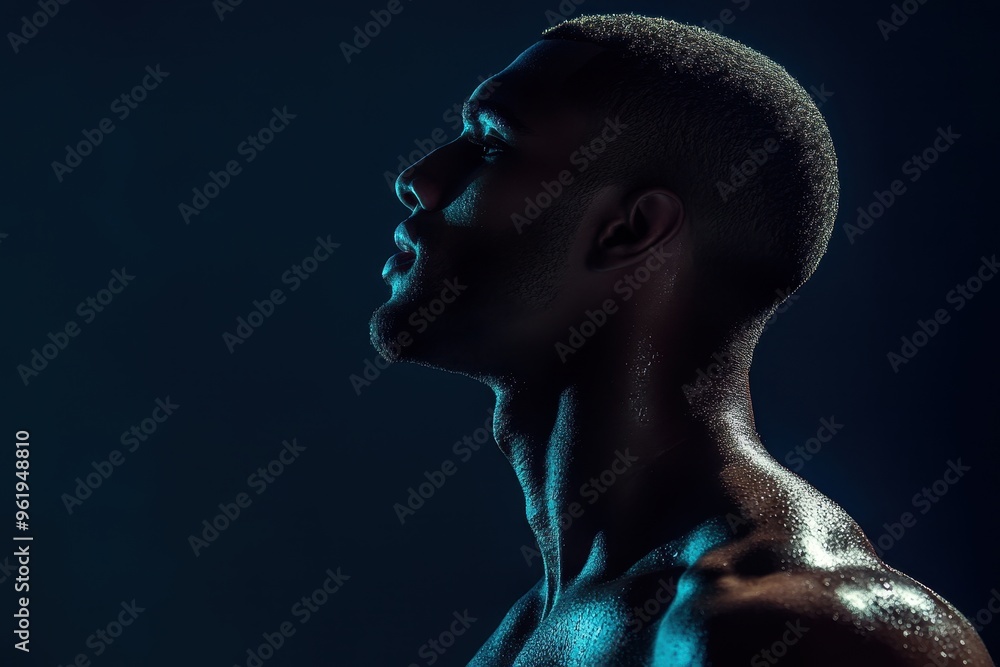 Swimmer in studio for fitness and professional sport isolated on dark background for swimming training and cardio workout Swimmer in studio for fitness and professional sport isolated on dark background for swimming training and cardio workout