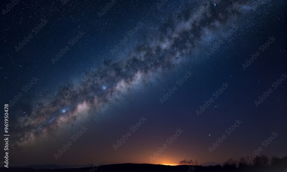 Earth’s Horizon with Milky Way and City Lights Earth’s Horizon with Milky Way and City Lights