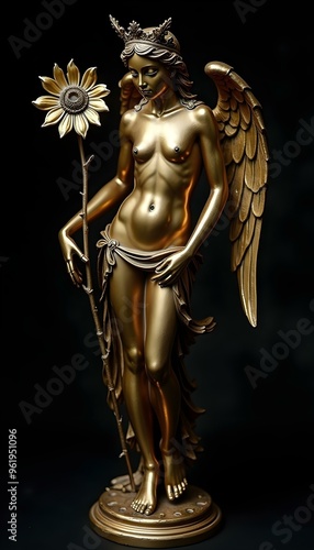 A brass with angel figure